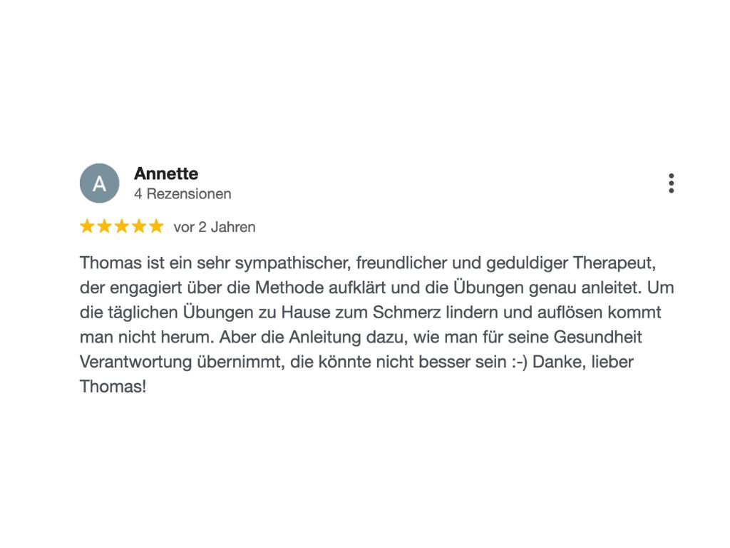 Google Bewertung von Annette
