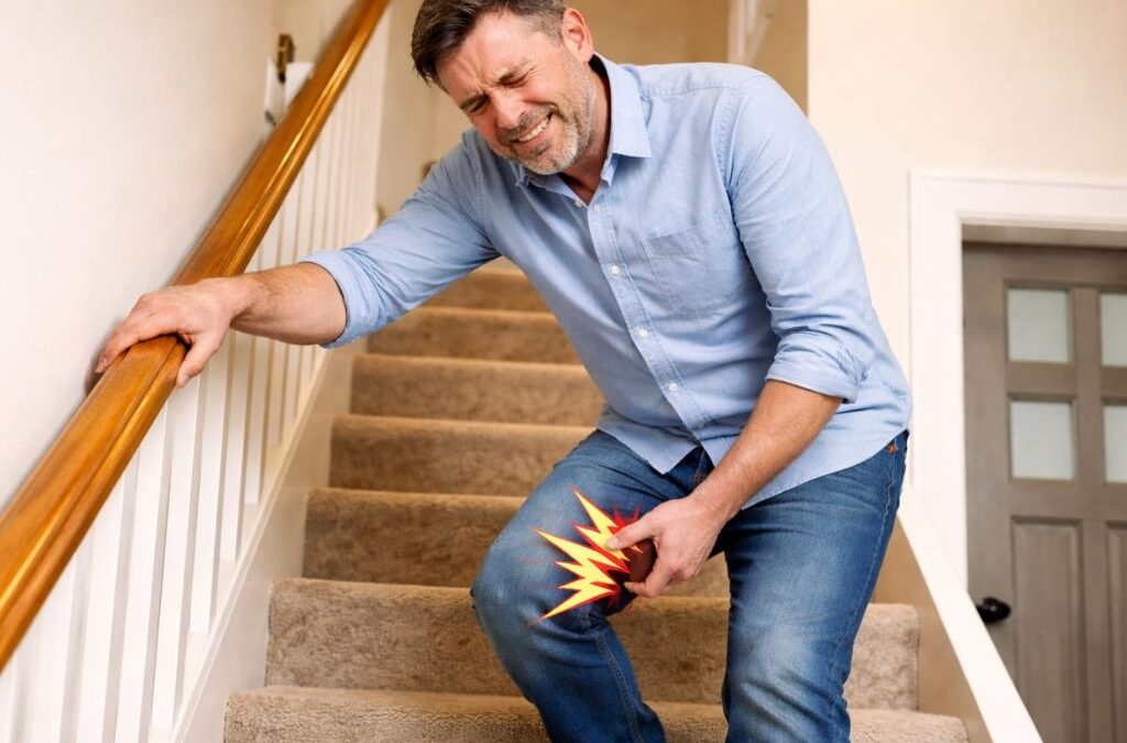 Knieschmerzen beim Treppensteigen. Warum dein Knie eigentlich  „um Hilfe schreit“